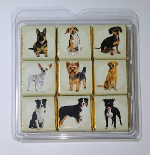 Mini čokoládky PEJSKOVÉ 45 g - 9x mini čokoládička - mléčná