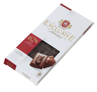 Čokoláda EXCLUSIVE 100 g hořká 62 %