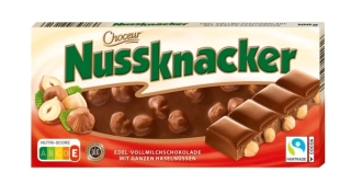 Čokoláda NussKNACKER 100 g - mléčná s celými oříšky