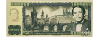 Bankovka 60 g (obálka) mléčná čokoláda - 1.000.000 - Václav Havel