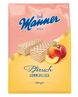 Oplatky MANNER 185 g - s broskvovou náplní