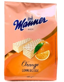 Oplatky MANNER 185 g - s pomerančovou náplní