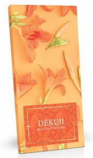 Dárková čokoláda v krabičce 100 g - mléčná DĚKUJI
