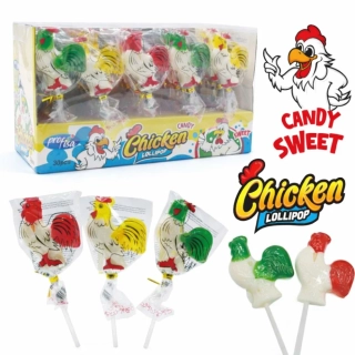 Ovocné lízátko CHICKEN 15 g - Jelly Pop (balení 30 ks)