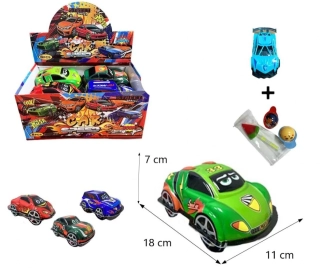 Velké plastové autíčko (vajíčko) MEGA XXXL 4v1 35 g CAR SPEED