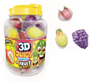 3D JUICY GUMMY 18 g - plněné želé - FRUIT BURST (balení 60 ks)
