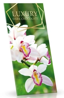Dárková hořká čokoláda OBÁLKA 175 g hořká s pomerančem - ORCHIDEJ