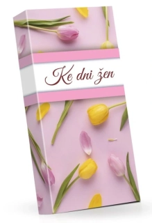 Pralinky z hořké čokolády 100 g - s LIKÉREM - KE DNI ŽEN - růžové