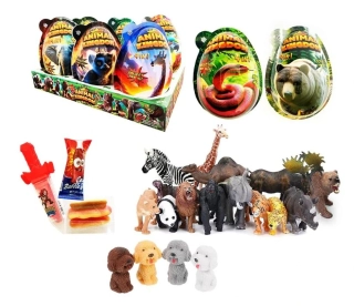 Plastové vajíčko XXL 4v1 21 g ANIMAL KINGDOM