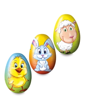 Čokoládová dutá vajíčka 30 g mléčná čokoláda - ovečka, zajíček, kuřátko