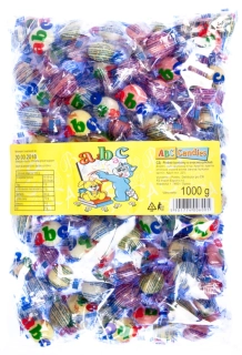 Bonbóny ABC 1 kg - ovocné bonbóny s náplní