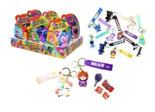 Velké plastové vajíčko 4v1 XXXL 25 g MY COOL KEYCHAIN  hračka a sladkost