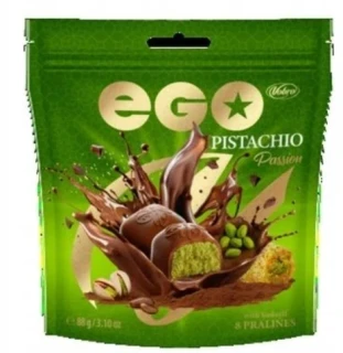 Pralinky VOBRO EGO v mléčné čokoládě 88 g - pístáciové