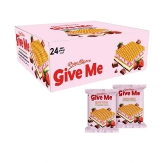 Oplatka Give Me 30 g - JAHODA (balení 24 ks)