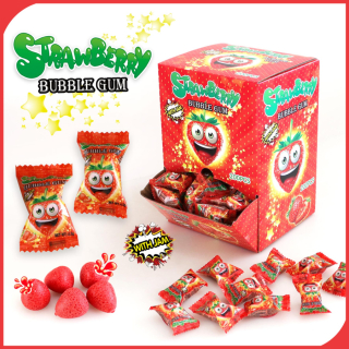 Žvýkačky 4.5 g STRAWBERRY BUBBLE GUM - žvýkačka jahůdka (balení 200 ks)
