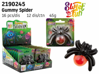 GUMMY SPIDER 45 g - velký želé pavouk se šťávou - balení 16 ks