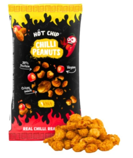 Arašídy v těstíčku HOT-CHIP 70 g - jemně pálivé arašídy v chilli těstíčku