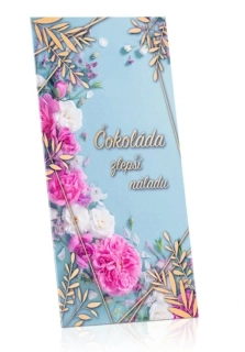 Dárková hořká čokoláda OBÁLKA 100 g - ČOKOLÁDA ZLEPŠÍ NÁLADU