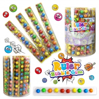 Žvýkačky kuličky RULER BUBBLE GUM  25 g - 10 ks žvýkaček