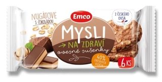 Sušenky EMCO Mysli 60 g - ovesné sušenky 60 g - s nugátovou příchutí