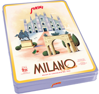 Italské pralinky SORINI 198 g kovová dóza ITALSKÁ MĚSTA - MILANO