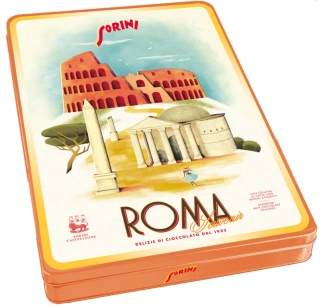 Italské pralinky SORINI 198 g kovová dóza ITALSKÁ MĚSTA - ROMA