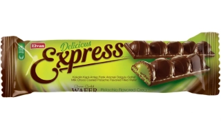 Oplatka EXPRESS 30 g - pistáciová v polevě