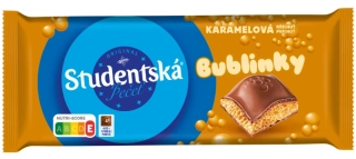 Čokoláda ORION Studentská pečeť BUBLINKY 90 g KARAMEL