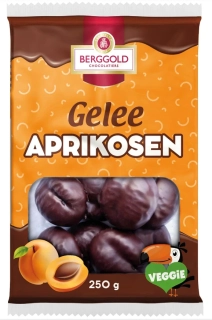 Želé v čokoládě BERGGOLD 250 g MERUŇKY