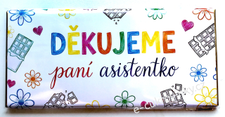 Čokoláda DÁRKOVÁ 100 g mléčná - DĚKUJEME PANÍ ASISTENTKO