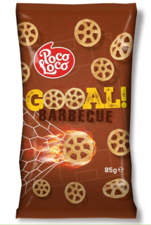 Belgický slaný snack GOOAL! 85 g fotbal snack - BARBECUE