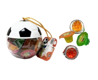 Želé MINI JELLY CUP - FOOTBALL 140 g - kasička Fotbalový míč