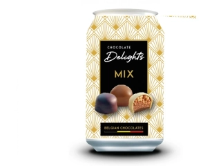 Originální belgické pralinky DELIGHTS 65 g - PLECHOVKA - MIX