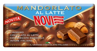 Italská mléčná čokoláda NOVI 100 g - s celými mandlemi 