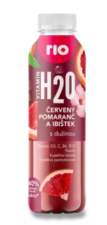 Vitamínový nápoj RIO H2O 400 ml - červený pomeranč