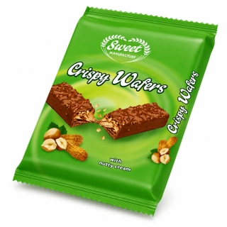 Oplatky Crispy Wafers 220 g oplatky s ořechovou náplní a arašídy - VÝPRODEJ !!! DMT: 12/2024 - poslední 2 ks
