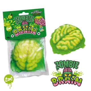 Želé ZOMBIE BRAIN - zelený želé MOZEK ve slizu 120 g 