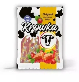 KROWKA mléčné karamely 850 g STRAWBERRY - velké balení