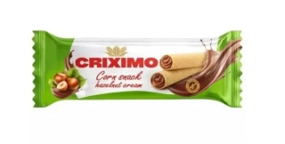 Kukuřičné trubičky CRIXIMO 18 g OŘÍŠEK (balení 24 ks)