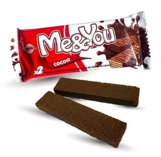 Oplatka Me&You 33 g - KAKAOVÁ (balení 24 ks)