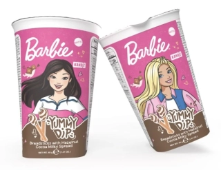 Oříškový krém & tyčinky YUMMY DIP  40 g BARBIE