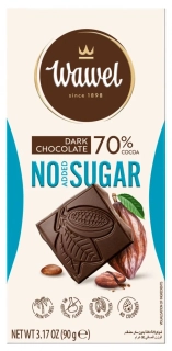 Čokoláda WAWEL 90 g NO ADDED SUGAR hořká 70 %