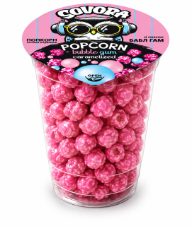 Popcorn SOVORA 60 g kelímek - BUBBLE GUM