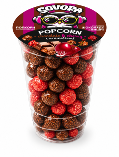 Popcorn SOVORA 60 g kelímek - CHERRY & CHOCOLATE