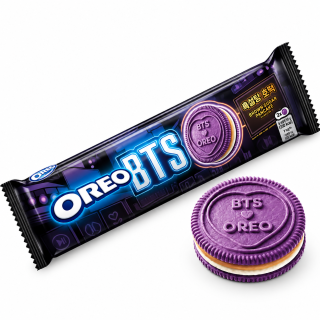 Sušenky OREO 157 g BTS - FIALOVÉ sušenky s příchutí BROWN SUGAR PANCAKE