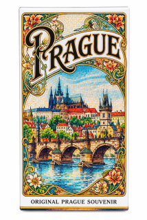 Original PRAGUE SOUVENIR - PRAHA 90 g - Karlův most & Pražský hrad - mozaika