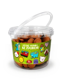 Perníčky 470 g DĚTSKÉ - KE ZDOBENÍ v plastovém kyblíku