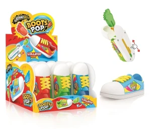 Lízátko BOOTS POP 10 g - vyjížděcí lízátko