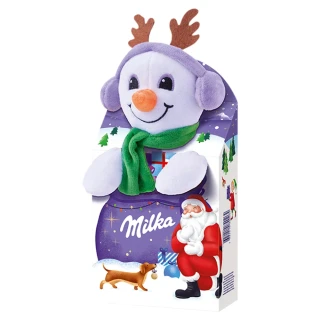 Milka plyšák & Milka sladkosti 96 g - SNĚHULÁK