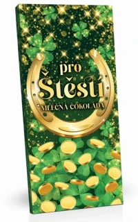 Čokoláda v krabičce 100 g - mléčná - PRO ŠTĚSTÍ